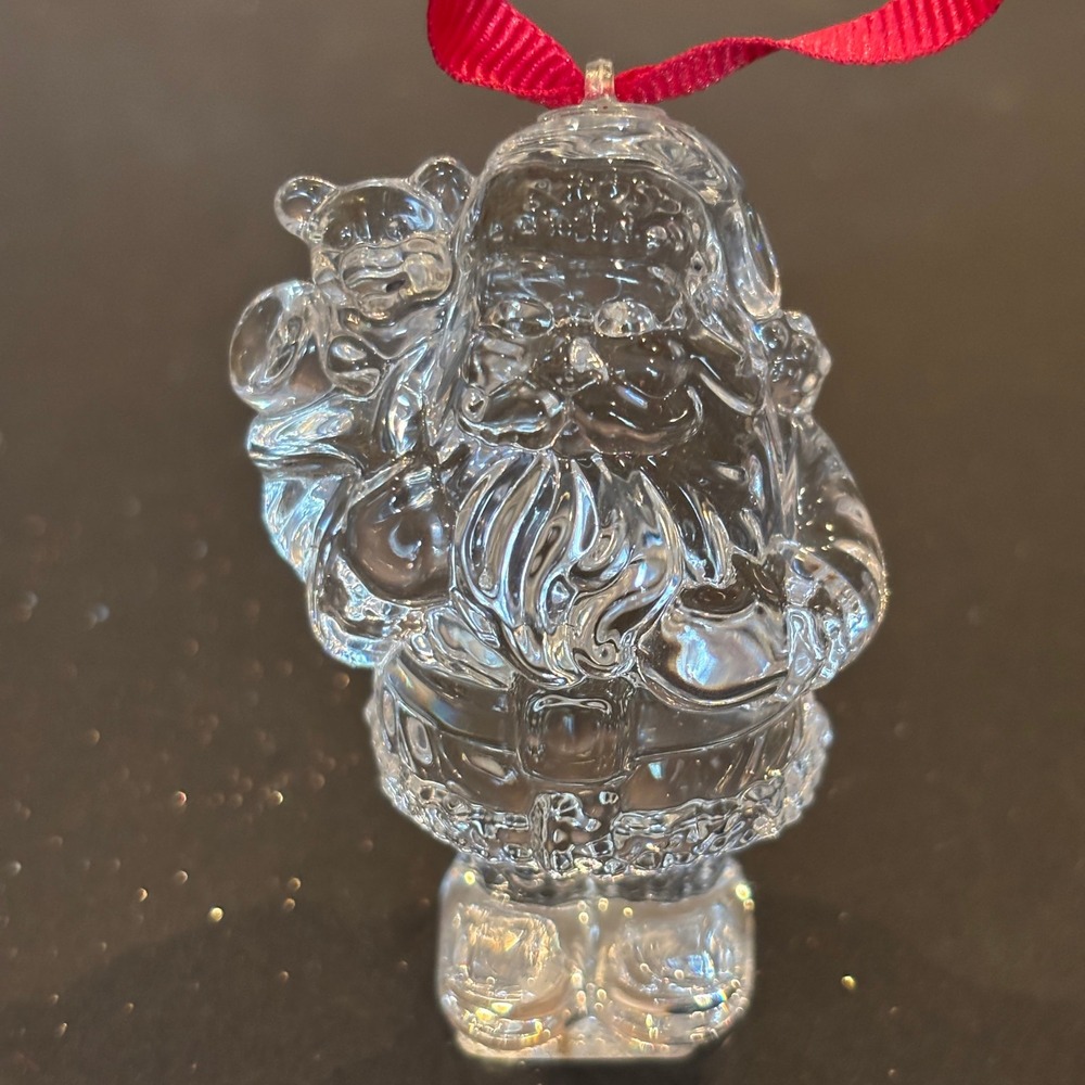Marquis by Waterford Santa Ornament Clear Crystal Christmas Figurine Germany 3in